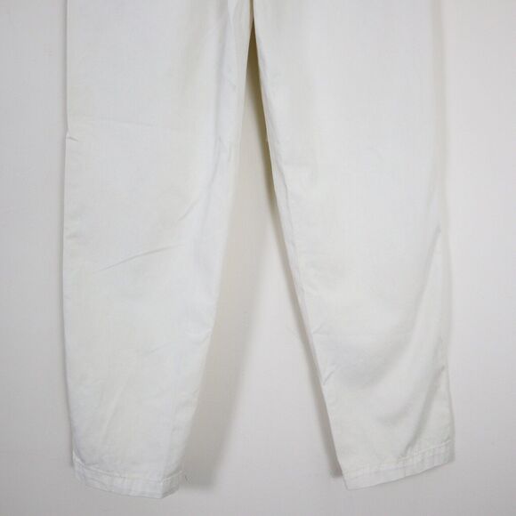 Free People Size 2 High-Waisted ‘90s Peg Pants Ivory Tie Waist Tapered Leg - Picture 11 of 12